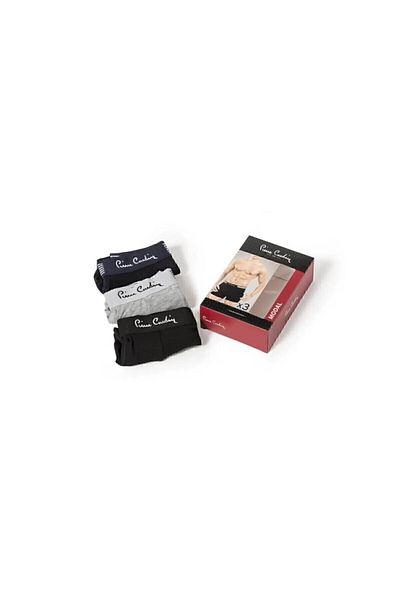 Pierre Cardin Men's Modal Black & Navy & Gray Lycra 3-Piece Boxer L1.Pc.004.0A.12.08
