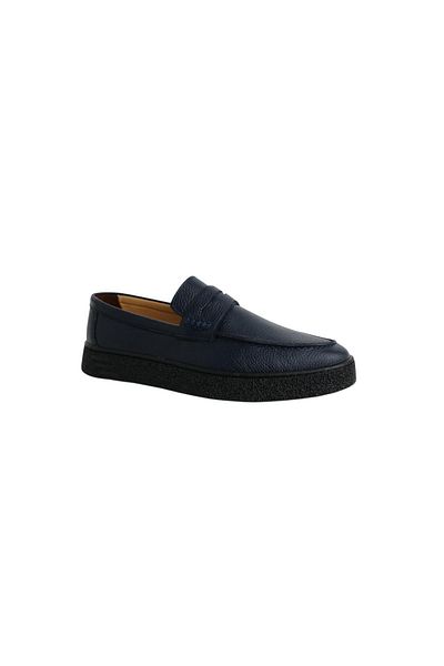 Greyybull Shoes Мъжки ежедневни обувки от естествена кожа в тъмносини, мокасини, леки обувки