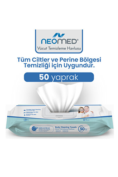neomed Perine Vücut Temizleme Havlusu 1 Paket 50 Adet