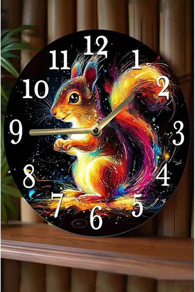 kutuTR Silent Round Wooden Wall Clock, Quartz Movement 3D Look 2D Clock Sdw098