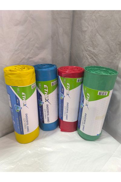 Ethex Colorful Industrial Jumbo Size Garbage Bag (10 Pcs 700Gr 80 X 110cm 90Lt Blue 5 Rolls)