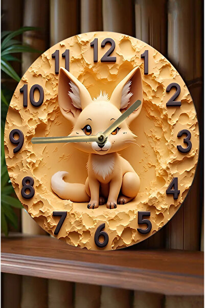 kutuTR Silent Round Wooden Wall Clock, Quartz Movement 3D Look 2D Clock Sdw104