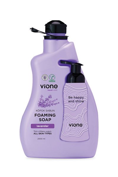vione Foam Soap Lavender 2 Lt (Foam Maker Soap Dispenser with Gift)