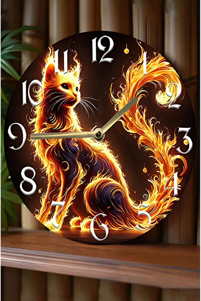 kutuTR Silent Round Wooden Wall Clock, Quartz Movement 3D Look 2D Clock Sdw115