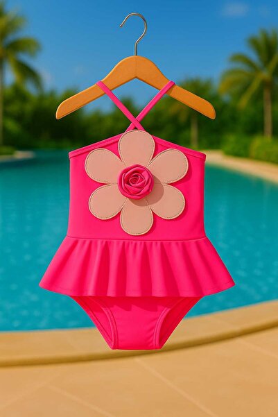 My Kids Wear Papatya Detaylı Kız Çocuk Mayo