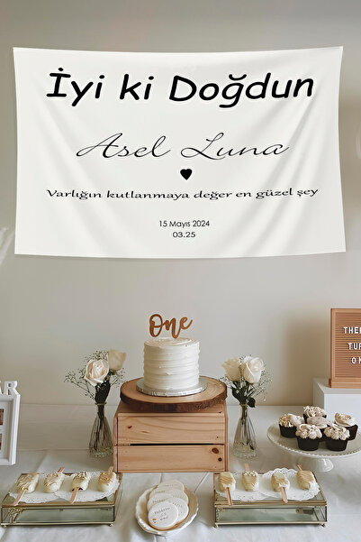 Vendini Kaliteli Kumaş , Kişiye Özel Doğum Günü Duvar Örtüsü