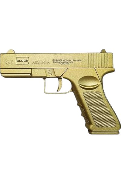 Toybox Toy Foam Blaster Revolver with Soft Bullet Shell Ejecting, Splat Revolver Dart Pistol (Gold)