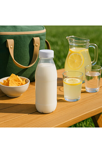 YENİ KOÇ PLASTİK 6Pcs 230ml Detox Juices Smoothies Diet Athlete's Drink Pet Bottle Lock Cap Bottle 250