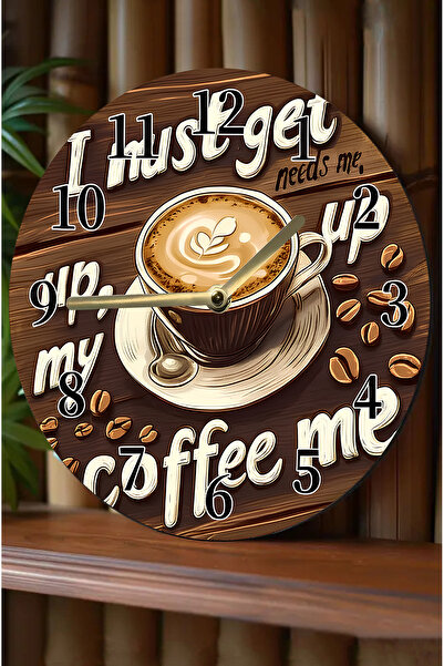 kutuTR Silent Round Wooden Wall Clock, Quartz Movement 3D Look 2D Clock Sdw139