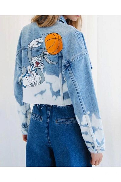 VibeGaia Къса гащеризон с деним Bugs Bunny