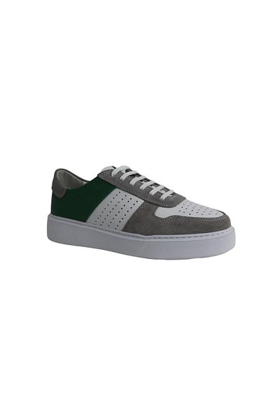 Greyybull Shoes White Green Leather Men's Sneakers