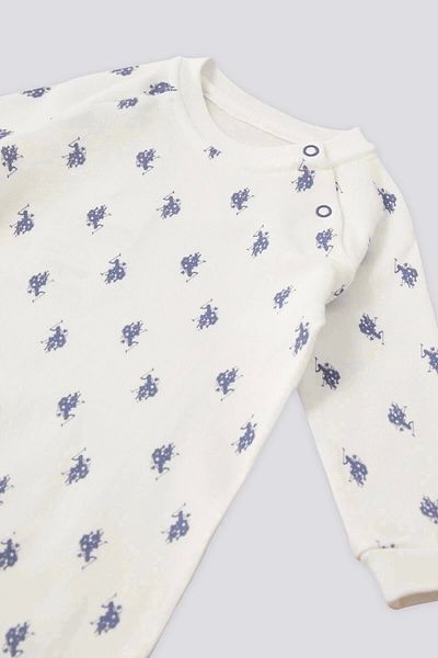 U.S. Polo Assn. US Polo Assn Licensed Underwear Cream Baby Boy Jumpsuit