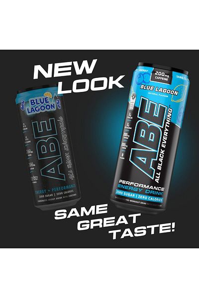 applied nutrition Abe Pre Workout Cans, Energy Performance Drink, Blue Lagoon, Pack of 24 Pieces