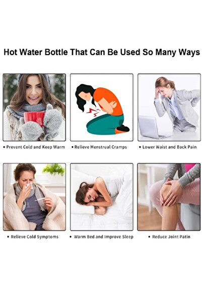 Prime by Javaudan Generic Electric Hot Water Bag for Pain Relief Heating Pad Hot Water Pillow for Neck Back Muscle Ach
