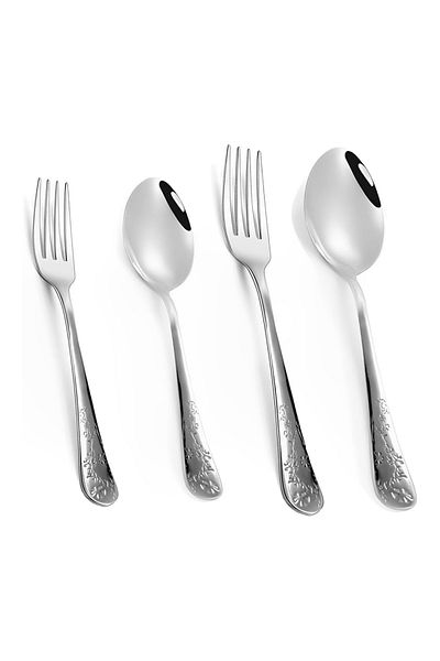 Blackstone 16-Piece Premium Stainless Steel Cutlery Set – Mirror Polished, Dishwasher Safe