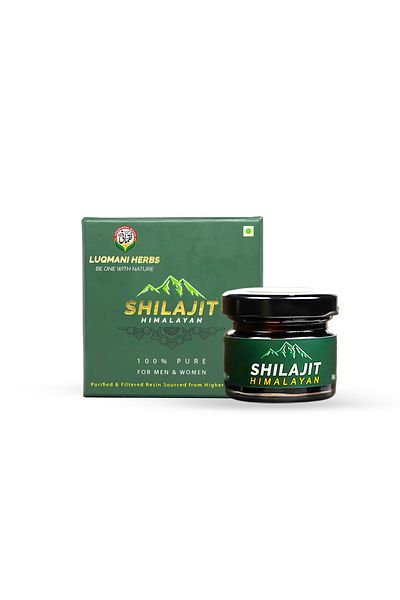 Luqmani herbs Shilajit - Pure Himalayan 10gram Pack Certified Pure Resin Testosterone Boost , 95% Fulvic Acid .