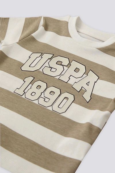 U.S. Polo Assn. Set haine cu licență cremă pentru băieți