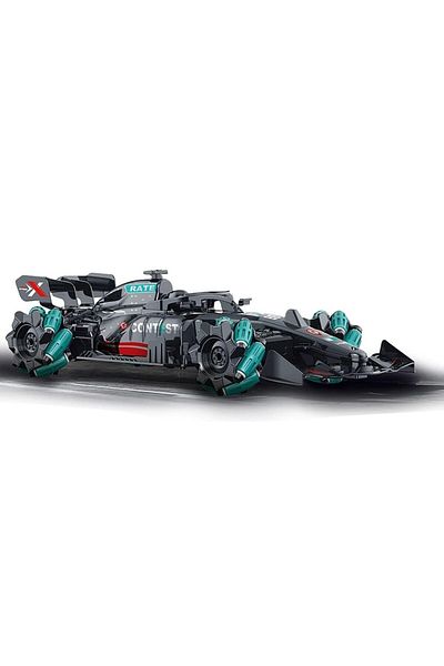 divendi-ro Mașină de viteză cu telecomandă, efect de fum, lumini, viteză 25 km/h, rotație 360°, negru-verde