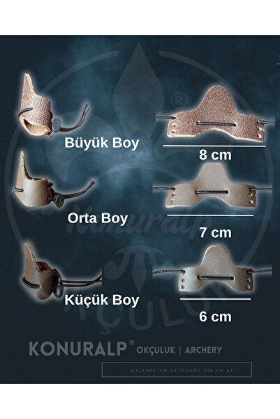 KONURALP OKÇULUK Geleneksel Okçuluk Için Gerçek Deri Zihgir (ayarlanabilir-küçük Boy)