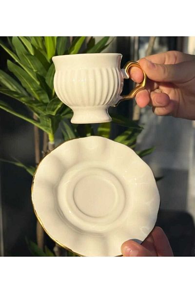 ariana sytle 6-Person 12-Piece Arya Turkish Coffee Cup Set