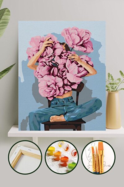 Palmiye Hobi Sanat Kırtasiye Sayılarla Boyama 40x50 Cm Tuval Seti Fırça Boya ...