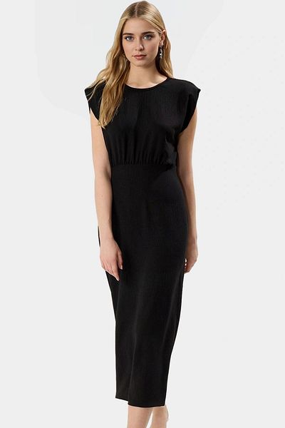 PayBuy Women's a Line Midi Length Polyester Woven Dress High Quality Comfortable Cut for Summer Seasons