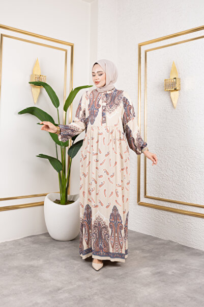 Big Zerafet Giyim KADIN ETNİK VİSKON TESETTÜR ELBİSE