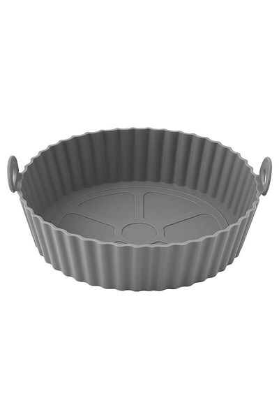 NEXTLY Forma din silicon pentru Air Fryer/cuptor/microunde NEXTLY, reutilizabila, gri