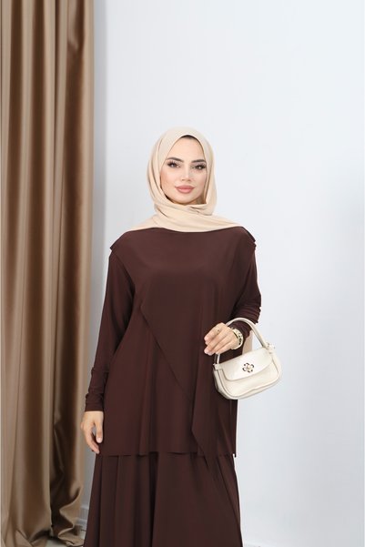 NİSUM MODA مجموعة ساندي مع بنطلون متقاطع
