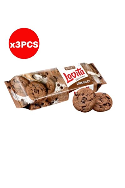 Roshen Biscuiti Lovita cu ciocolata neagra 150 g x3BUC