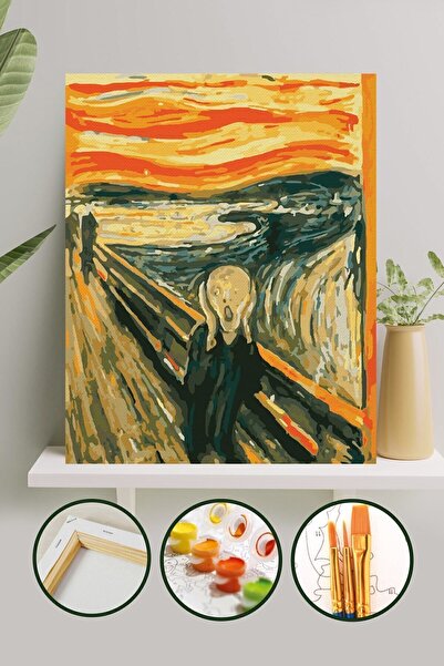 Palmiye Hobi Sanat Kırtasiye Sayılarla Boyama 40x50 Cm Tuval Seti Fırça Boya ...