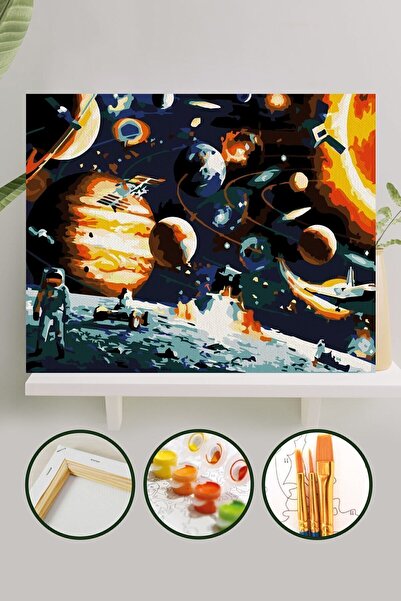 Palmiye Hobi Sanat Kırtasiye Sayılarla Boyama 40x50 Cm Tuval Seti Fırça Boya ...