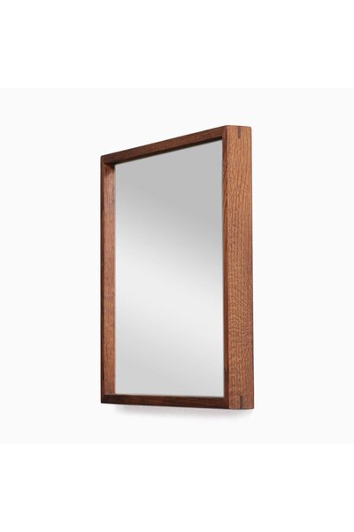 Ahşap Çerçeveli Ayna, 40x40 Kare – EDGE Serisi