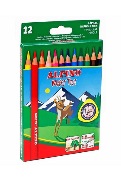 Alpıno Maxi Tri Triangle Dry Paint 12 Colors