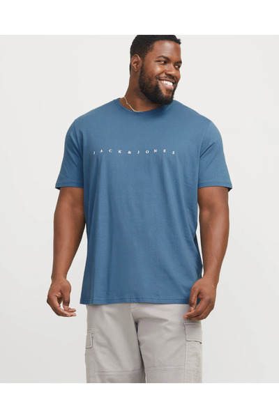 Jack & Jones JACK&JONES 12243625 JJESTAR PAMUKLU ON JACK&JONES BUYUK BEDEN 0 YAKA KISA KOL TSHIRT