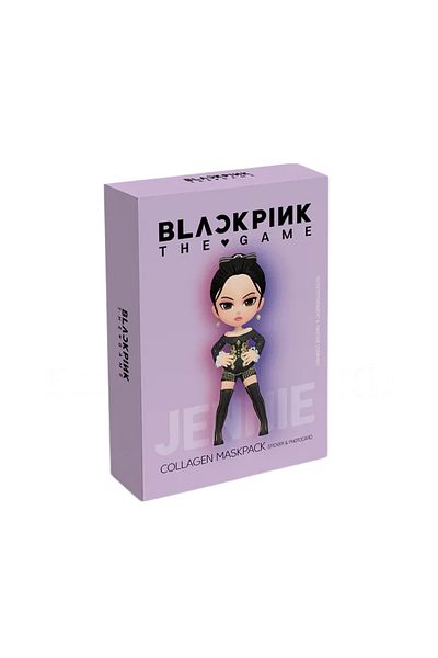 BlackPink The Game Maskpack Jennie - Collagen Maskpack (7 Sheet Masks Photo Card , Sticker And Game Coupon Inside )