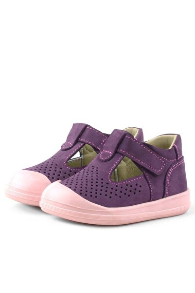 Rakerplus Shaun Genuine Leather Purple Velcro Anatomical Baby Sandals