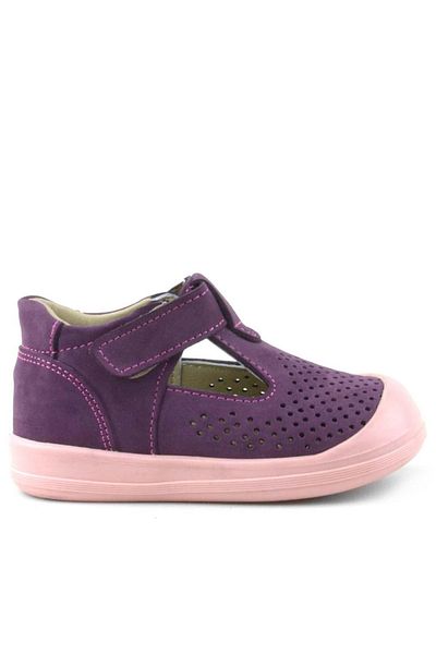 Rakerplus Shaun Genuine Leather Purple Velcro Anatomical Baby Sandals