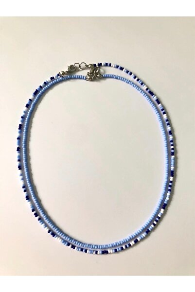 Handmade Minimal Boncuk Ikili Kolye Seti