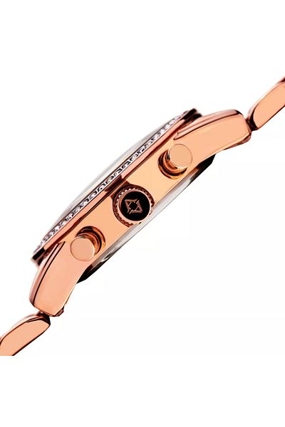 Akribos Akribos Women's Rose Gold Quartz Watch with Swarovski Crystals - Ak872rg