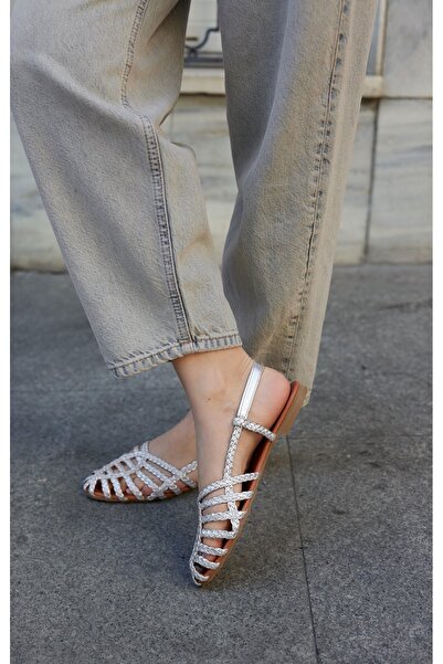 CUCA Genuine Leather Lace Detail Braided Women's Daily Sandals