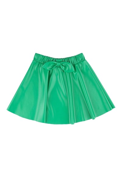 best kids Girl's Green Bow Leather Skirt