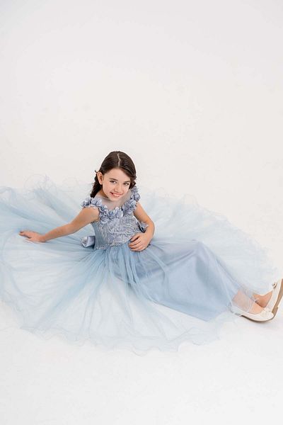 happyTekstil Girl's Tulle Evening Dress - Indigo
