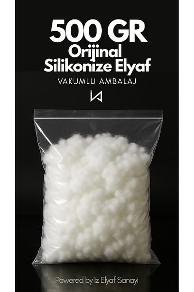 İz Concept 500 Gr Original Siliconeized Fiber Filler Material |   Pillow, Toy, Cloud Ceiling |   Vacuum Packaging
