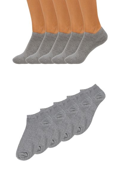 Socks Tunnel Чифт от 5 унисекс едноцветни сиви икономични чорапи до глезена