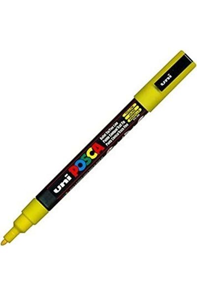 Uni Posca 0.9-1.3 Water Based Poster Marker Yellow Pc-3M