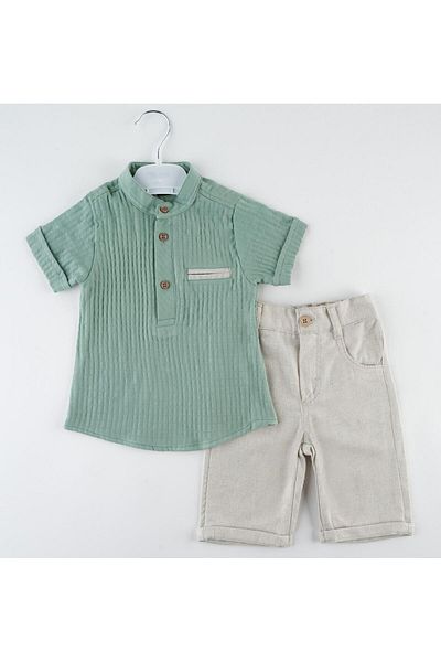 Miss Esilay Boutique Boy's Linen Cotton Seersucker Summer Holiday Special Day Suit