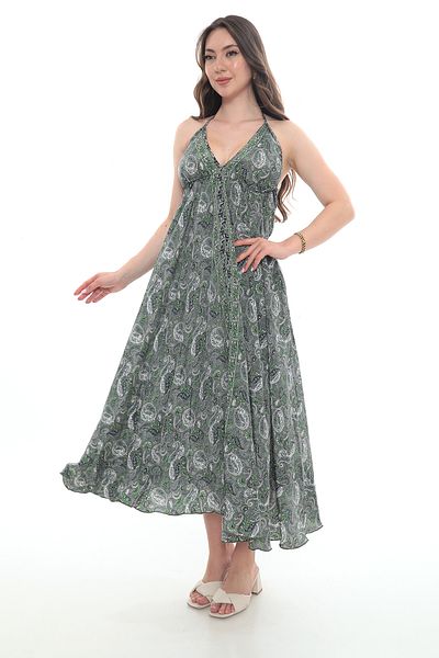 NAVAJO Indian Silk Strap Anthracite Dress Standard Size