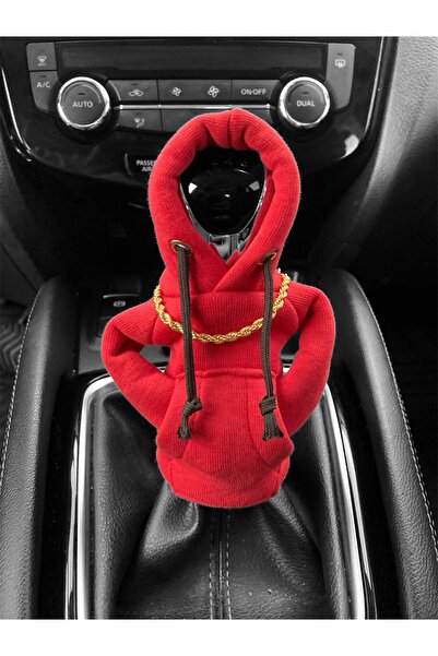 Altınay Kırmızı Vites Hoodie-Araba Için Komik Aksesuar -Eğlenceli Ve Koruyucu Tasarım-Gerçek Vites Poları