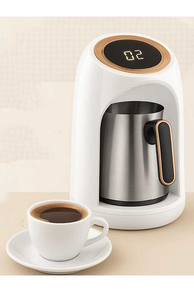 Generic 3 in 1 Turkish Coffee Maker White – Electric Coffee, Milk & Water Warmer with Fast, Safe Brewing